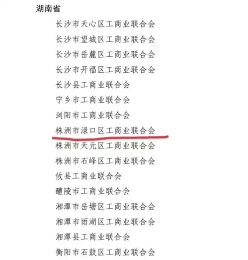  渌口区工商业联合会荣获全国省五好县级工商联