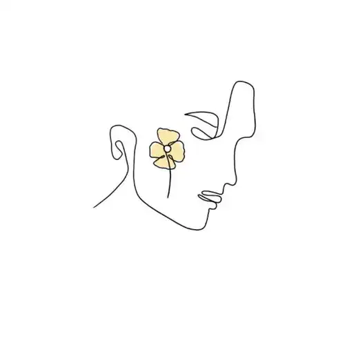 极简线条女头像