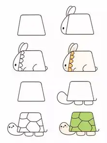  简笔画瞧可爱梯形小动物简笔画,一学就会,快为宝宝收藏