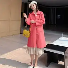 休闲保暖宽松慵懒纯色大口袋洋气减龄时尚潮流韩版2019冬季新款