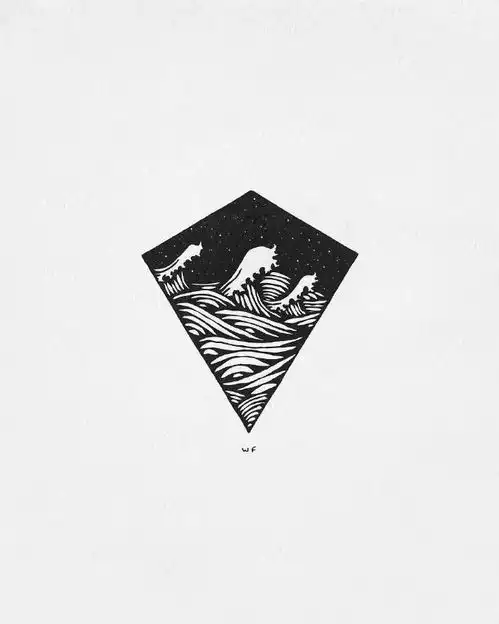  手绘一组简单的黑白小插画