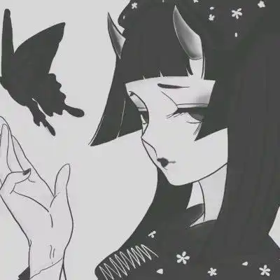  超火微丧动漫女生头像后来你抱着新欢,我喝着烈酒