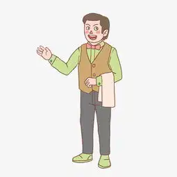  美食餐饮服务员手绘卡通人物01图片素材其他格式下载动漫人物大全