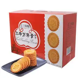  三牛万年青饼干酥性饼干独立小包装800g盒12盒箱整箱销售
