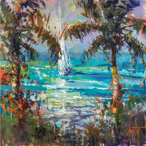  印象派风景油画,美国画家stevenquartly画选