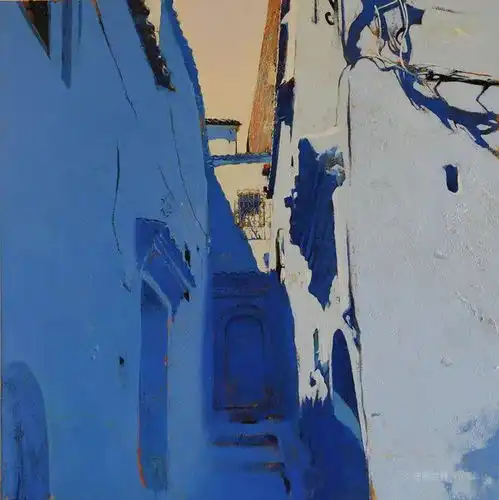  magipuig蓝色系风景油画,极具美感