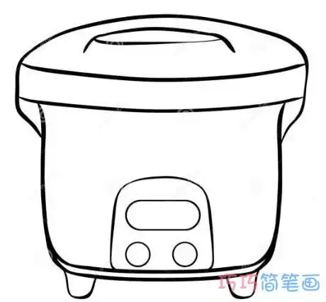  电饭煲素描怎么画简笔画画法教程简单漂亮