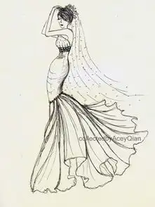  那些大师们的手绘婚纱礼服服装设计图堆糖,美好生活研究所