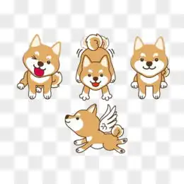  卡通柴犬图片素材免费卡通柴犬png设计图片大全图精灵