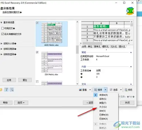 rsexcelrecovery中文破解版excel表格文件数据恢复软件v2.9免费版极光下载站