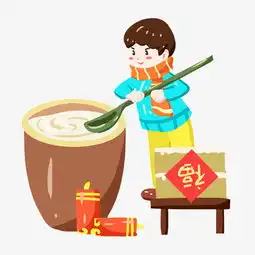  春节习俗小女孩做豆腐手绘插画图片素材其他格式下载动漫人物大全