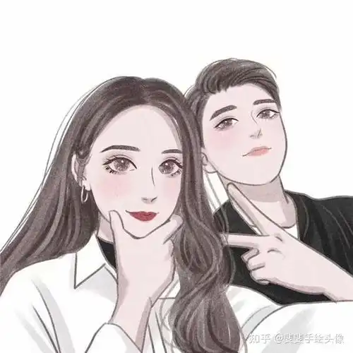  2021新款手绘头像微信手绘头像女生简单大方2021新年手绘头像
