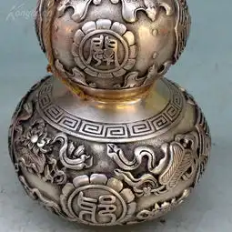  铜器纯铜镇灾避邪八卦葫芦摆件