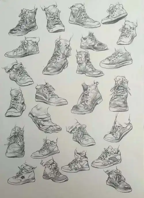  板绘速写入门素材1000张,从手到脚