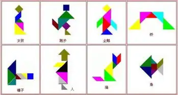  七巧板可以拼成什么动物要图片,也可以画出来