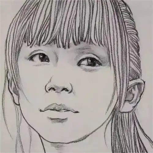  初学简单素描画人脸头像,人物素描画头像