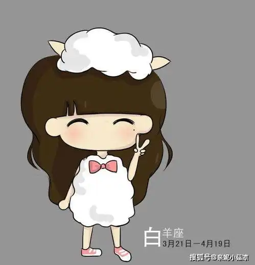 小学生星座头像黑暗白羊