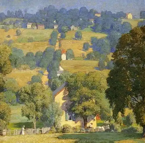  美国印象派画家丹尼尔加伯风景油画作品欣赏