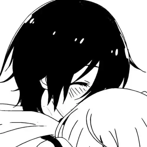  头像超甜黑白漫画情头