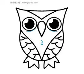 猫头鹰头像简笔画昼行性