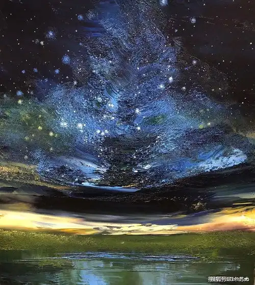  灵动的风景油画肌理