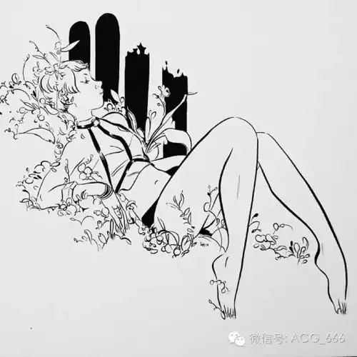  简笔水墨速写插画作品欣赏