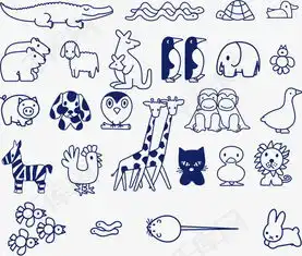 动物简笔画矢量素材图片免费下载高清卡通手绘psd千库网图片编号3353968