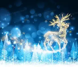  蓝色梦幻圣诞驯鹿矢量高清背景背景图片素材免费下载ai格式45523939像素熊猫办公