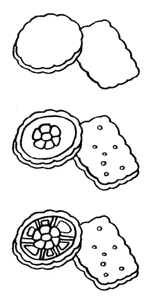  饼干简笔画
