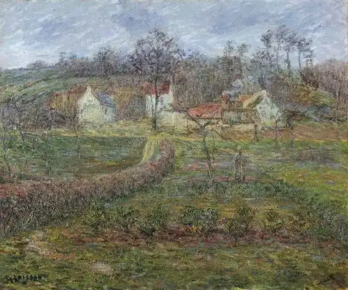  优美的后印象派风景油画法国画家古斯塔夫洛伊索绘画作品