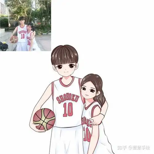  手绘情侣头像简笔画手绘情侣头像一对手绘头像定制情侣漫画