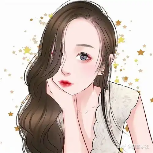  手绘现代气质美女头像微信手绘女气质头像头像手绘女生简单气质