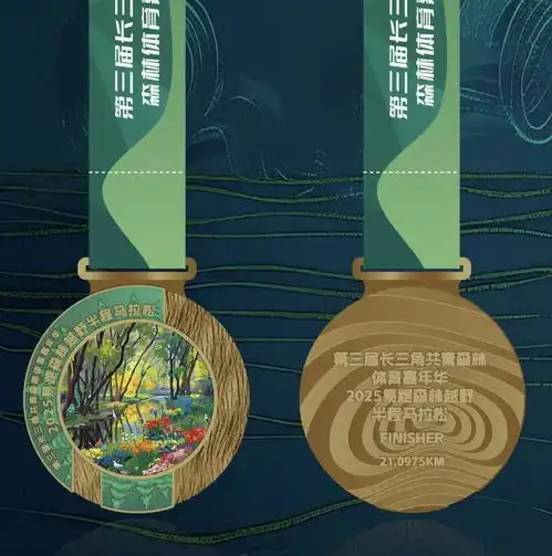  森林越野半马奖牌长啥样快来收藏你的绿色勋章
