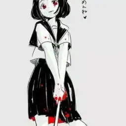  超级丧的动漫头像女二次元病娇血腥头像最恐怖