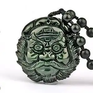  碧雅招财辟邪天然墨西哥彩虹眼黑曜石钟馗头像吊坠精美项链普通项链怎么样,好不好