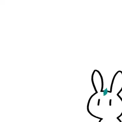  涵软可爱白底小兔子背景图