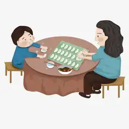  秋冬养生季和妈妈一起包饺子图片素材其他格式下载动漫人物大全