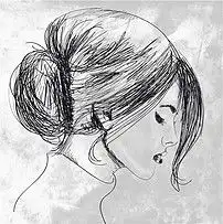  手绘美女头像艺术效果矢量人物素描人物头像图片素材ai模板下载7.47mb美女大全人物形象