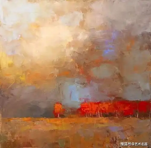  笔触率性,优雅朦胧的风景油画,迷人