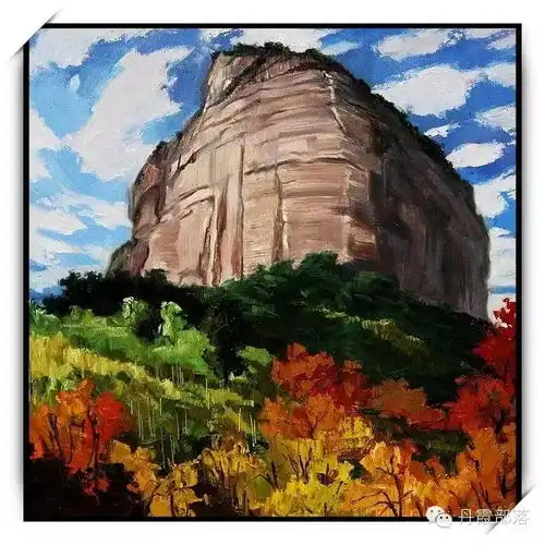  山水牛鼻湾张清小幅风景油画作品