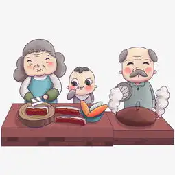  年俗活动做腊肉手绘免抠元素图片素材其他格式下载动漫人物大全