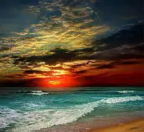  唯美海边夕阳落日余晖自然风景晚霞云彩大海风景阳光海滩阳光图片素材模板下载5.07mb其他大全标志丨符号
