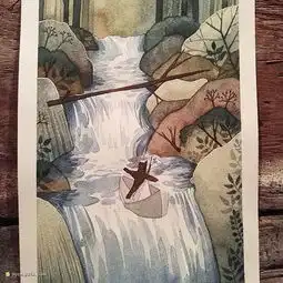  手绘annabjordal手绘水彩卡片