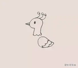  孔雀简笔画