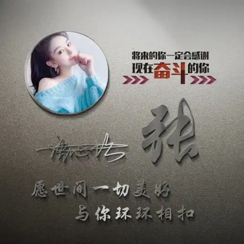  微信头像姓氏头像,经典大气特效连笔签名头像,放上你的姓氏