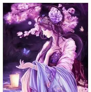  十二星座专属紫衣女子,金牛座量身定制,水瓶座有一种朦胧美