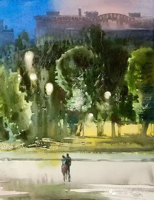  俄罗斯水彩画家根拉基叶维奇的作品