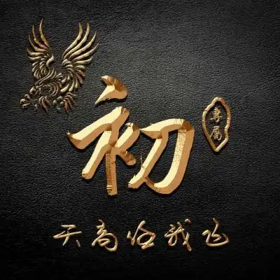  3d立体金色字体励志微信头像,天高任我飞