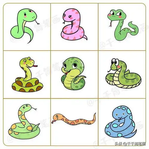 生肖的动物头像简笔画