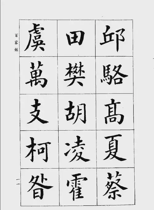  潘龄皋楷书百家姓欣赏